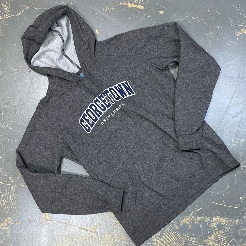 Champion Georgetown Hoyas Pull Over Hooded Sweater University Collegiate